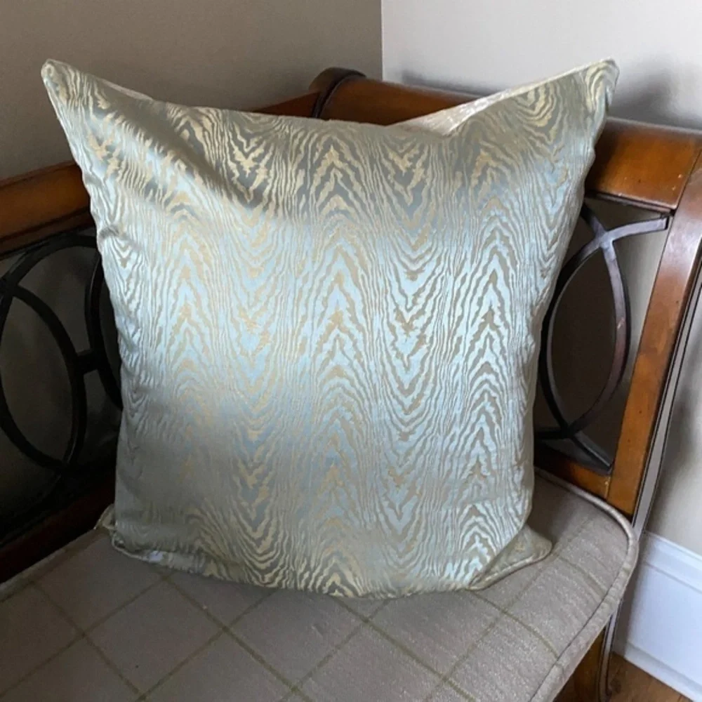 Custom Made Blue and Green Floral Pillow Cover